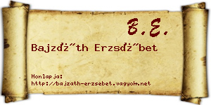 Bajzáth Erzsébet névjegykártya
