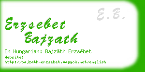 erzsebet bajzath business card